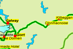 Irland-Karte - Mittelpunkt von Irland