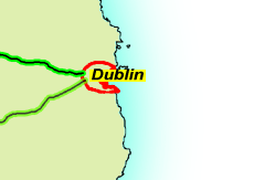 Irland-Karte - Dublin