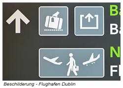 Beschilderung im Flughafen Dublin