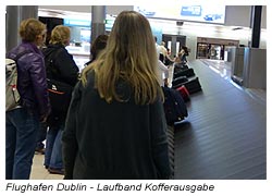 Laufband Kofferausgabe Flughafen Dublin