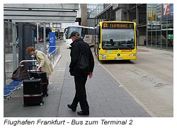 Frankfurter Flughafen - Bus zum Terminal 2