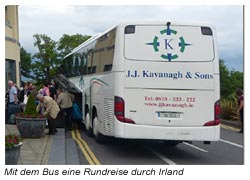 Reisebus in Irland für Rundreisen