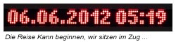 Uhrzeit im Zug Goslar - Die Reise nach Irland kann beginnen