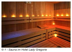 Die Sauna im Hotel Lady Gregorie - Irland