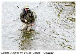 Galway - Angler im Fluss Corrib