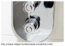 Mischbatterie funktionierte zunächst nicht