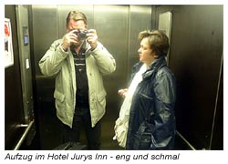 Hotel Jurys Inn - Aufzüge - eng und schmal