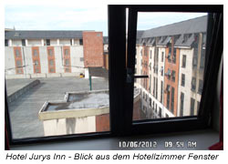 Jurys Inn in Limerick - Blick aus dem Hotelzimmer Fenster
