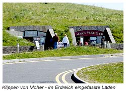 Souvenirläden an den Klippen von Moher