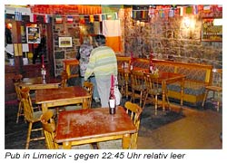 Bierabend im Pub von Limerick