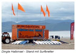 Dingle Sandstrand - Stand mit Surfbretter