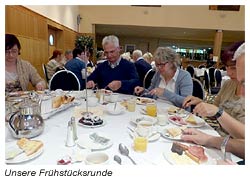 Frühstücksrunde im Hotel Ballyroe Heights in Tralee