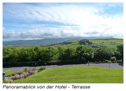 Panoramablick von der Terrasse Hotel Ballyroe Heights in Tralee