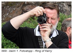 Willi beim Fotografieren - 1. Fotostopp - Ring of Kerry