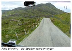 Ring of Kerry - die Straßen werden enger