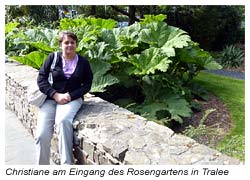 Christiane im Rosengarten von Tralee