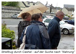 Cashel - wir auf der Suche nach einem Restaurant