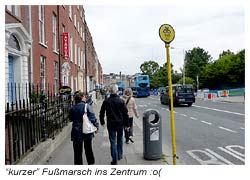 Dublin - der kurze Weg ins Zentrum