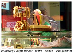 Würzburg Hauptbahnhof - Bistro - Kaffee mit 24h Dienst
